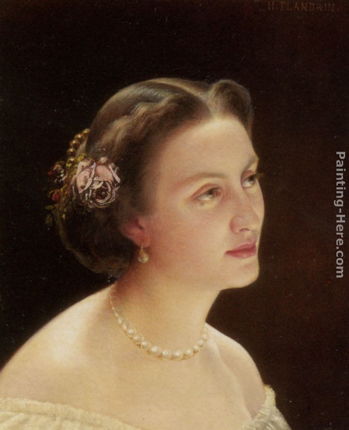 Jean Hippolyte Flandrin Portrait of a Lady